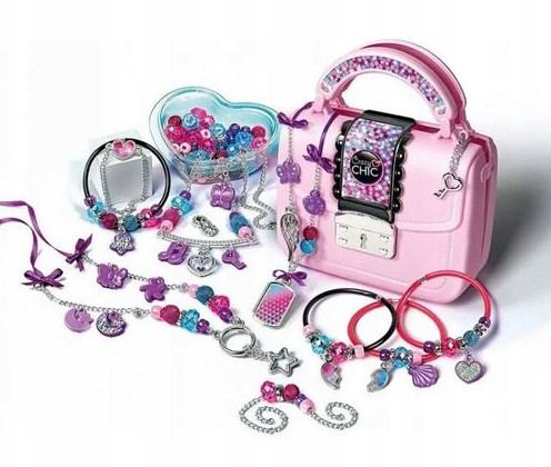 Crazy Chic barkácskészlet: Crazy kézitáska gyöngyökkel és karkötőkkel Clementoni 17651