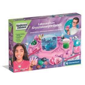   Science & Play Crystal Jewelry Laboratory Drágakövek és ásványok lengyel nyelv Clementoni 50398