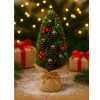Mesterséges Karácsonyfa Tobozok Piros Berkenye Díszek 17x10cm