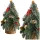 Dekoratív karácsonyfa törzsön piros berkenye tobozok 38 x 15 cm