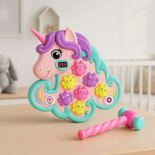 Whac A Mole Arcade játék Unicorn színes fények hangjai