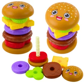 Hamburger Piramis Kirakó Gyerekeknek Színes 7 db-os.