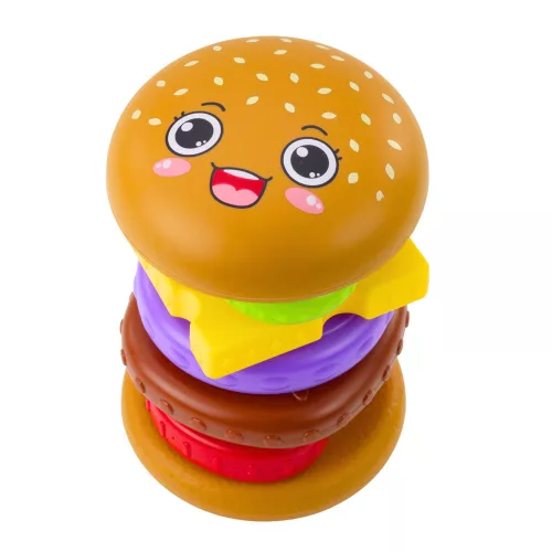 Hamburger Piramis Kirakó Gyerekeknek Színes 7 db-os.
