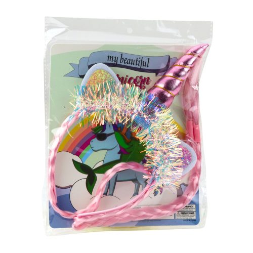 Unikornis Szarv Fülek Fonatok Rózsaszín Hajpánt