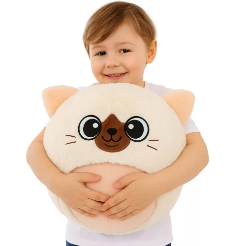 Növekvő plüss ugrálólabda fehér cica pumpa 50 cm