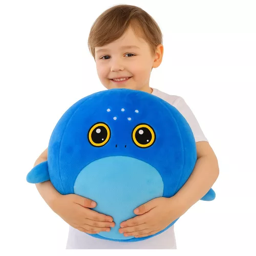 Növekvő plüss kék cápa ugrólabda pumpa 50 cm