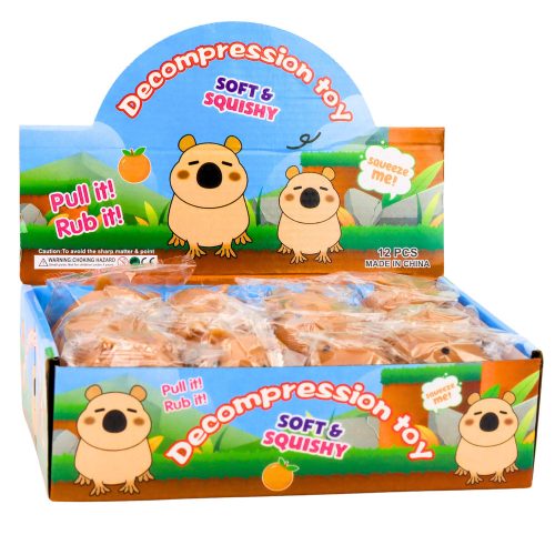 Kapibara Stresszoldó Puha Squishy Játék Barna 7 cm