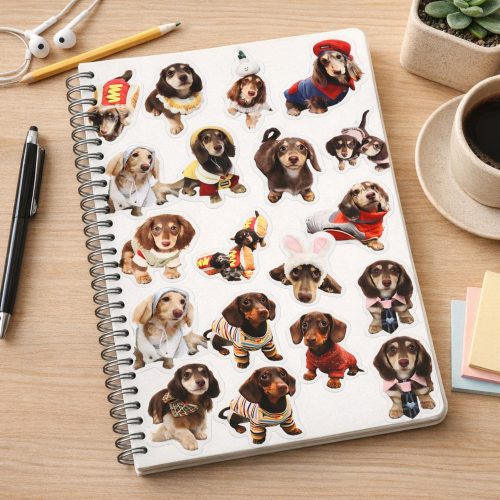 Papírmatrica szett spániel kutyákkal díszítéshez 50 db.