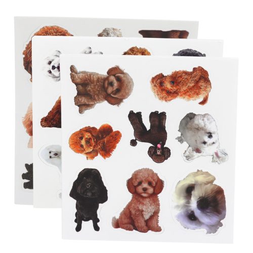 Dobozos és kutyás matricakészlet különféle motívumok díszítésére 54 db.