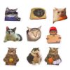 Macskák Matricák Szett Mémek Dekoratív Különböző Motívumok 50 db 7-8 cm
