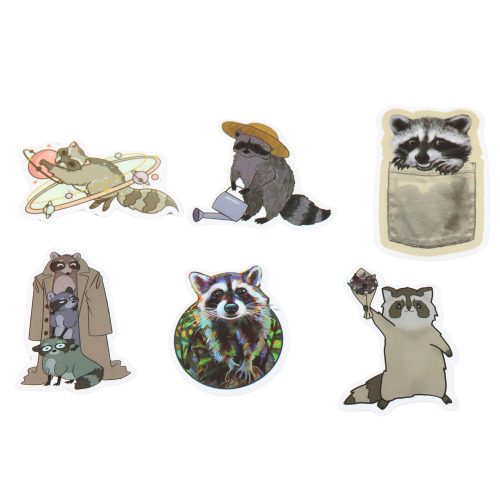 Mosómedve matrica szett dekoratív különböző motívumokkal 50 db 7-8 cm