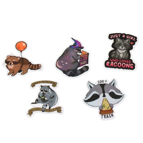 Mosómedve matrica szett dekoratív különböző motívumokkal 50 db 7-8 cm