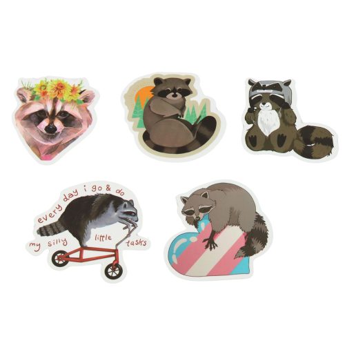 Mosómedve matrica szett dekoratív különböző motívumokkal 50 db 7-8 cm