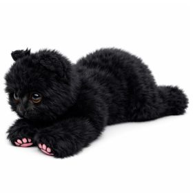 Plüssjáték Ölelnivaló Játék Cica Fekvő Fekete 38 cm