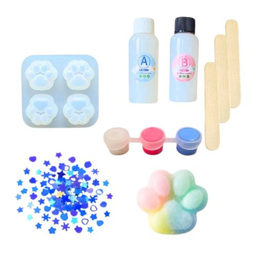 Kreatív készlet Squishies készítéséhez Squishies macskamancs 44 db.