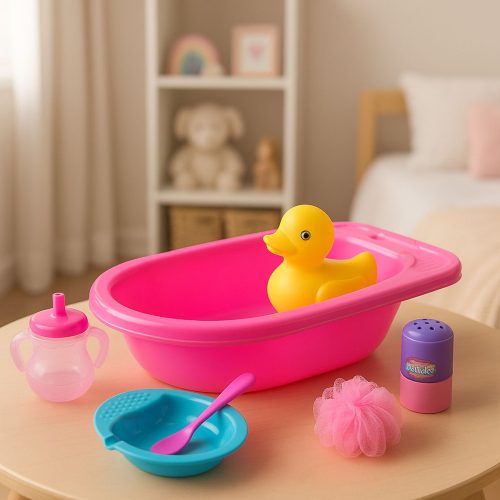 Babafürdő szett Kádfürdő kiegészítők Rózsaszín