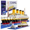 Titanic Hajó Építőelemek 3D Hajómodell 1878 db.-A