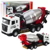 Betonkeverő építőipari jármű fém kabin forgó dob fények hangok