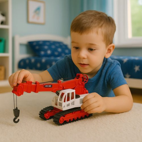 Lánctalpas daru forgó fülke világítás beállítás hangok fém