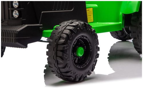 CH9959B Akkumulátoros traktor pótkocsival, világoszöld, 24V