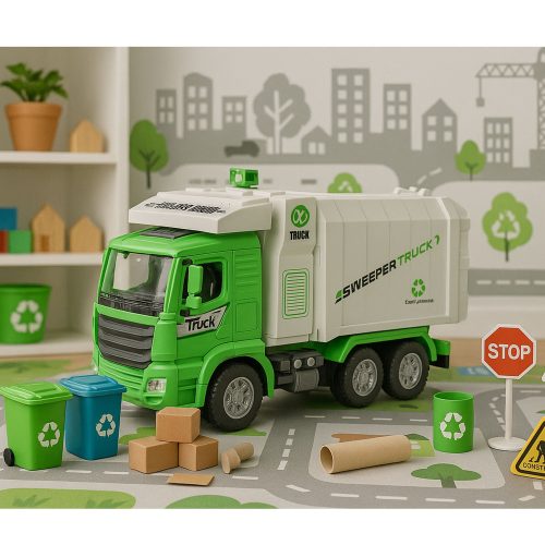 Garbage Truck városi fények zöld hangok