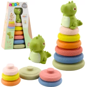 Puha, érzékszervi piramis dinoszaurusz gumi ECO színes