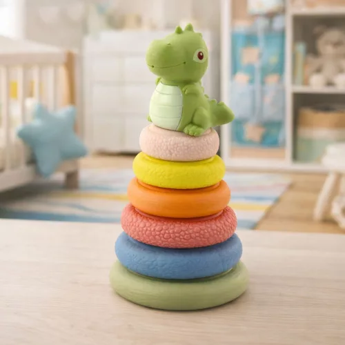 Puha, érzékszervi piramis dinoszaurusz gumi ECO színes