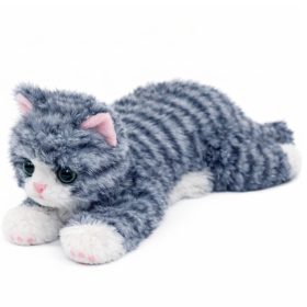Plüssjáték Ölelnivaló Játék Cica Fekvő Szürke 38 cm