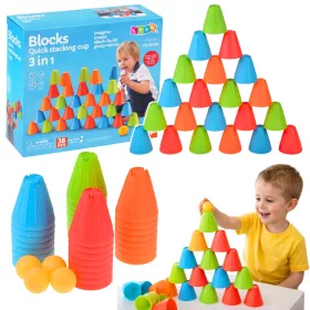   Oktató ügyességi játék Fast Cups 3in1 golyók poharak 38 db.