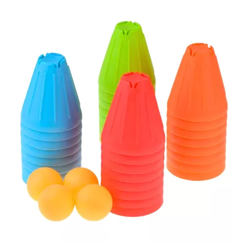 Oktató ügyességi játék Fast Cups 3in1 golyók poharak 38 db.
