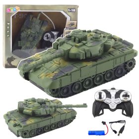   T90 Katonai Tank Távirányítós RC Fények Zöld Hangok 1:18