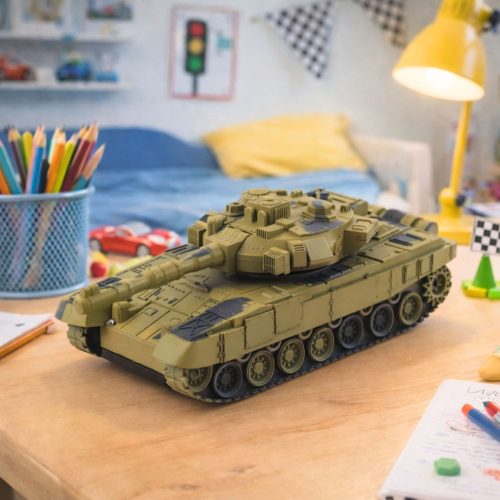 T90 Katonai Tank Távirányítós RC Fények Hangok Homok 1:18