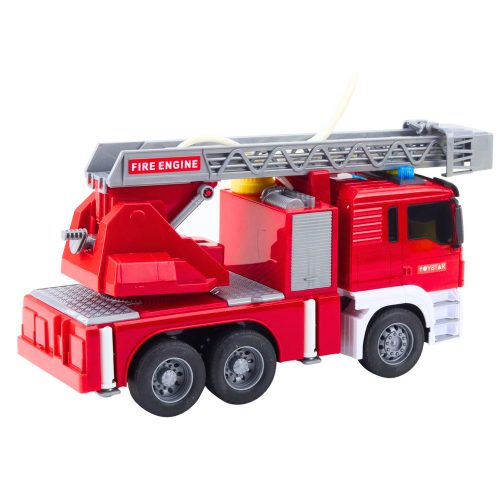 Tűzoltóautó gémmel Tűzoltóság hajtás Víz ömlött fények hangok