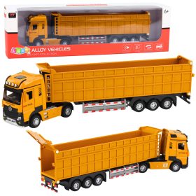   Dömper teherautó fémfülkés lámpák hangjai sárga vezetés