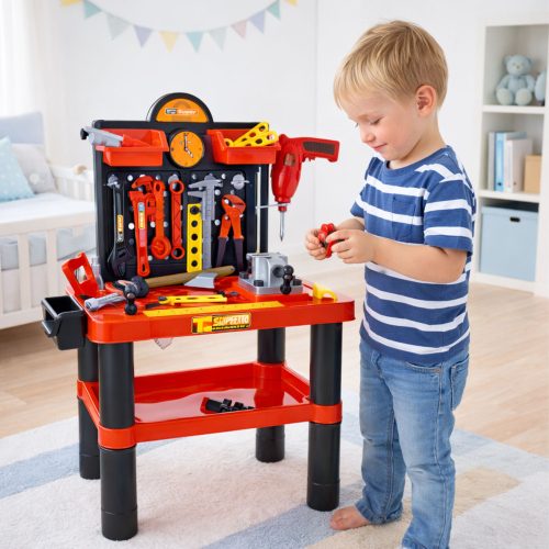 Gyermek Műhely Barkács Asztali Szerszámok Kiegészítők 70 cm