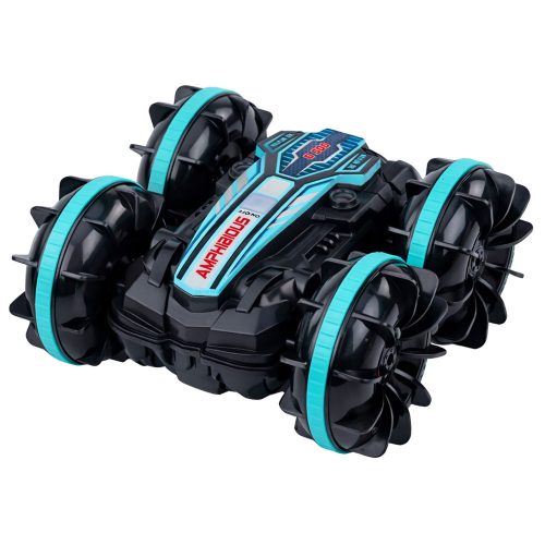 Távirányítású RC kaszkadőr autó úszó türkiz 4x4