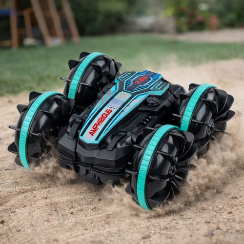 Távirányítású RC kaszkadőr autó úszó türkiz 4x4