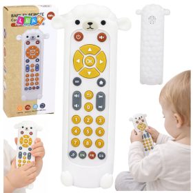   Távirányítós interaktív oktató rágóka fények hangok fehér bárány