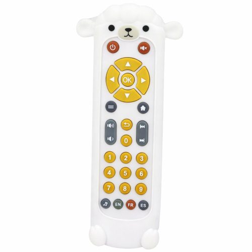 Távirányítós interaktív oktató rágóka fények hangok fehér bárány