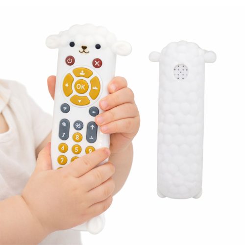 Távirányítós interaktív oktató rágóka fények hangok fehér bárány