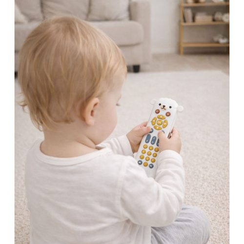 Távirányítós interaktív oktató rágóka fények hangok fehér bárány