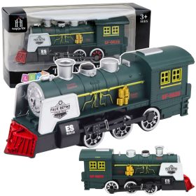   Klasszikus mozdony akadályérzékelő füstlámpák zöld hangok