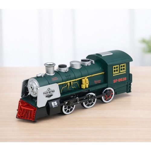 Klasszikus mozdony akadályérzékelő füstlámpák zöld hangok