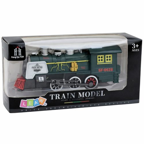 Klasszikus mozdony akadályérzékelő füstlámpák zöld hangok