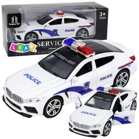   Rendőrautó nyitóajtók motoros fényei fehér hangokat adnak