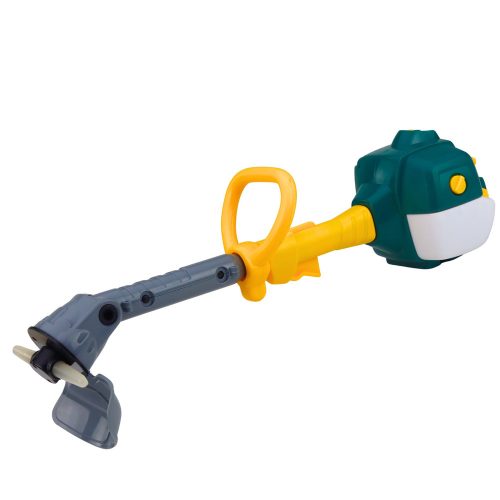 Gyerek kerti fűnyíró hangokkal, fénnyel és gumipengével