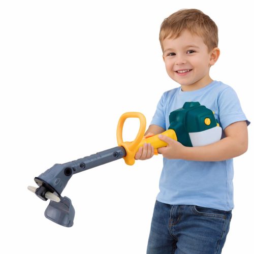 Gyerek kerti fűnyíró hangokkal, fénnyel és gumipengével