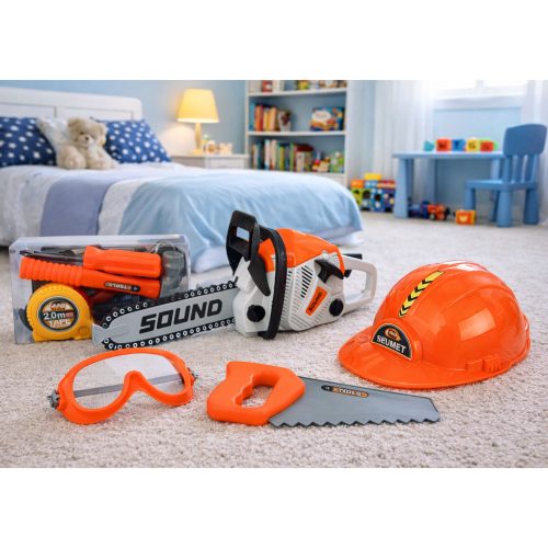 Csináld magad készlet Láncfűrész Sisak Szemüveg Szerszámok Hangok