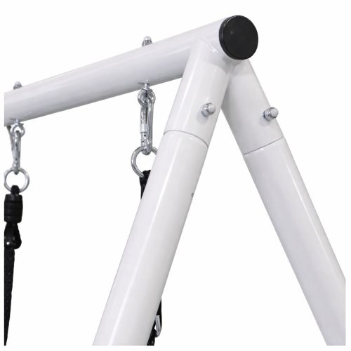 Kerti hinta, gólyafészek, 2 az 1-ben, fehér kerettel, 210 x 170 cm