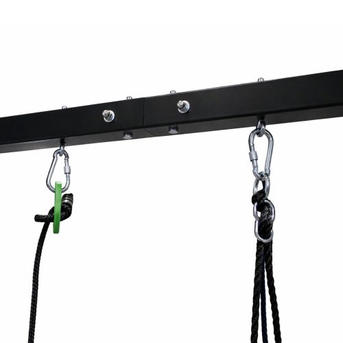 Kerti hinta, gólyafészek, 2 az 1-ben, keret, fekete, 260 x 173 cm